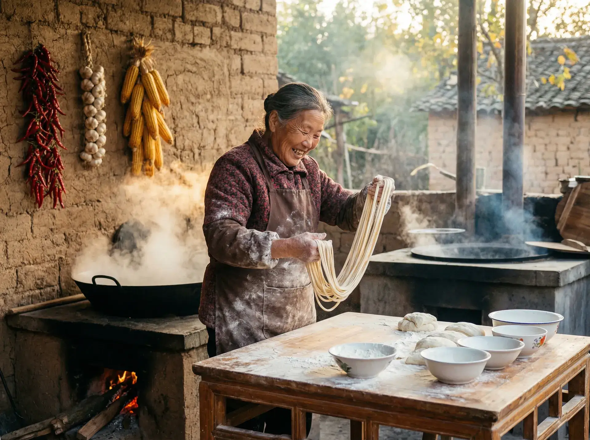 农家大嫂手擀面 - 一个人WWW在线观看免费 乡村美食